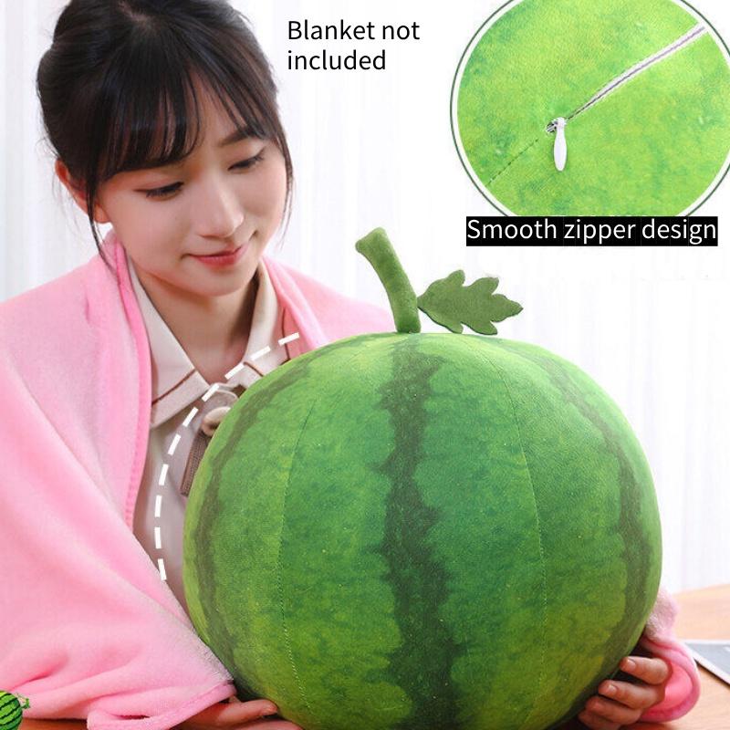 Soft And Cuddly Watermelon Plush Pillow Blanket For Office Nap