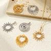 1 Piece Brass Hollow Sun Charms Micro Pave Cubic Zirconia Evil Eye Heart Pendant For DIY Necklace Bracelet Jewelry Making