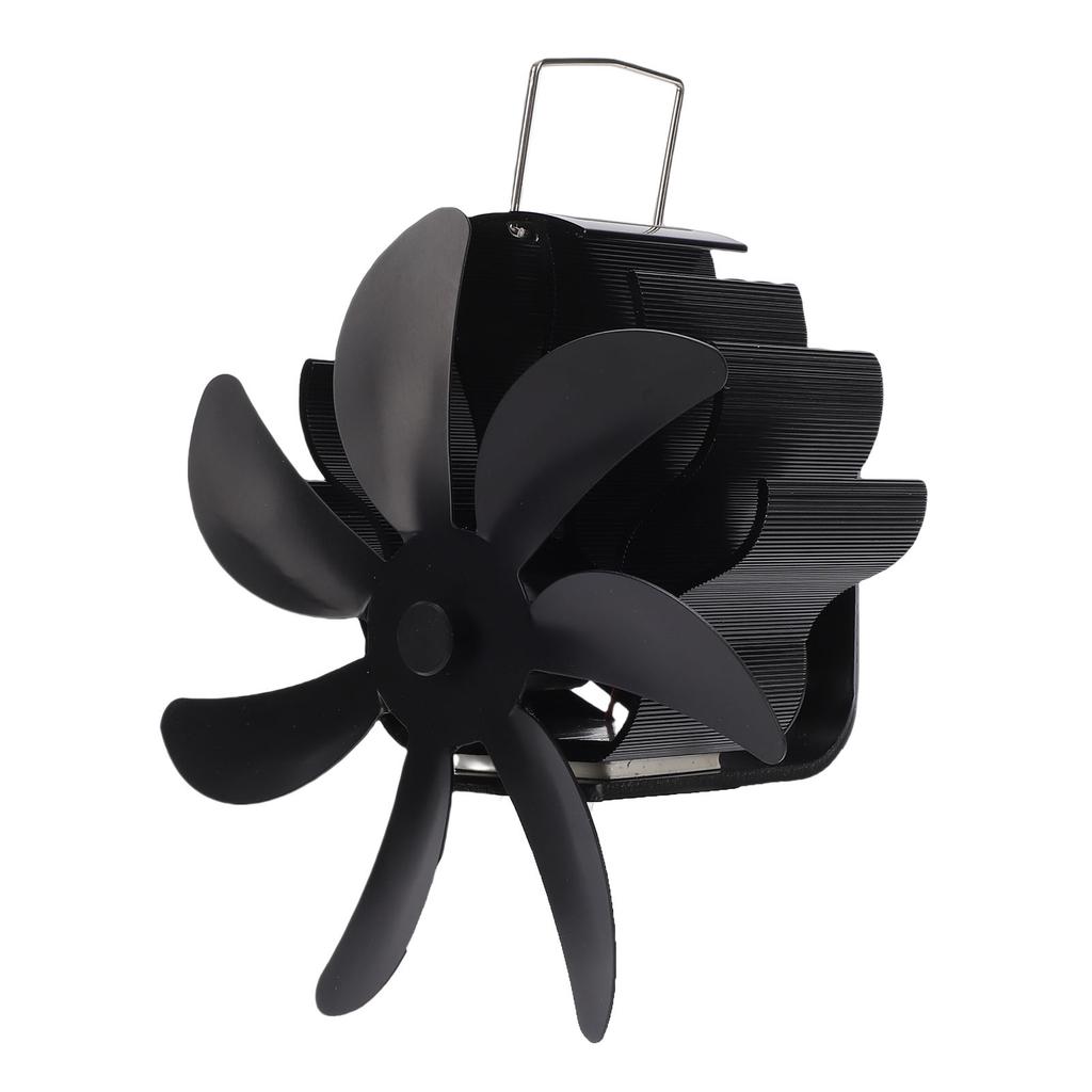 Wood Stove Fan for Magnet Pipe Non Electric Heat Powered Aluminum Alloy Burning Fireplace Gas Burner Thermal Fan