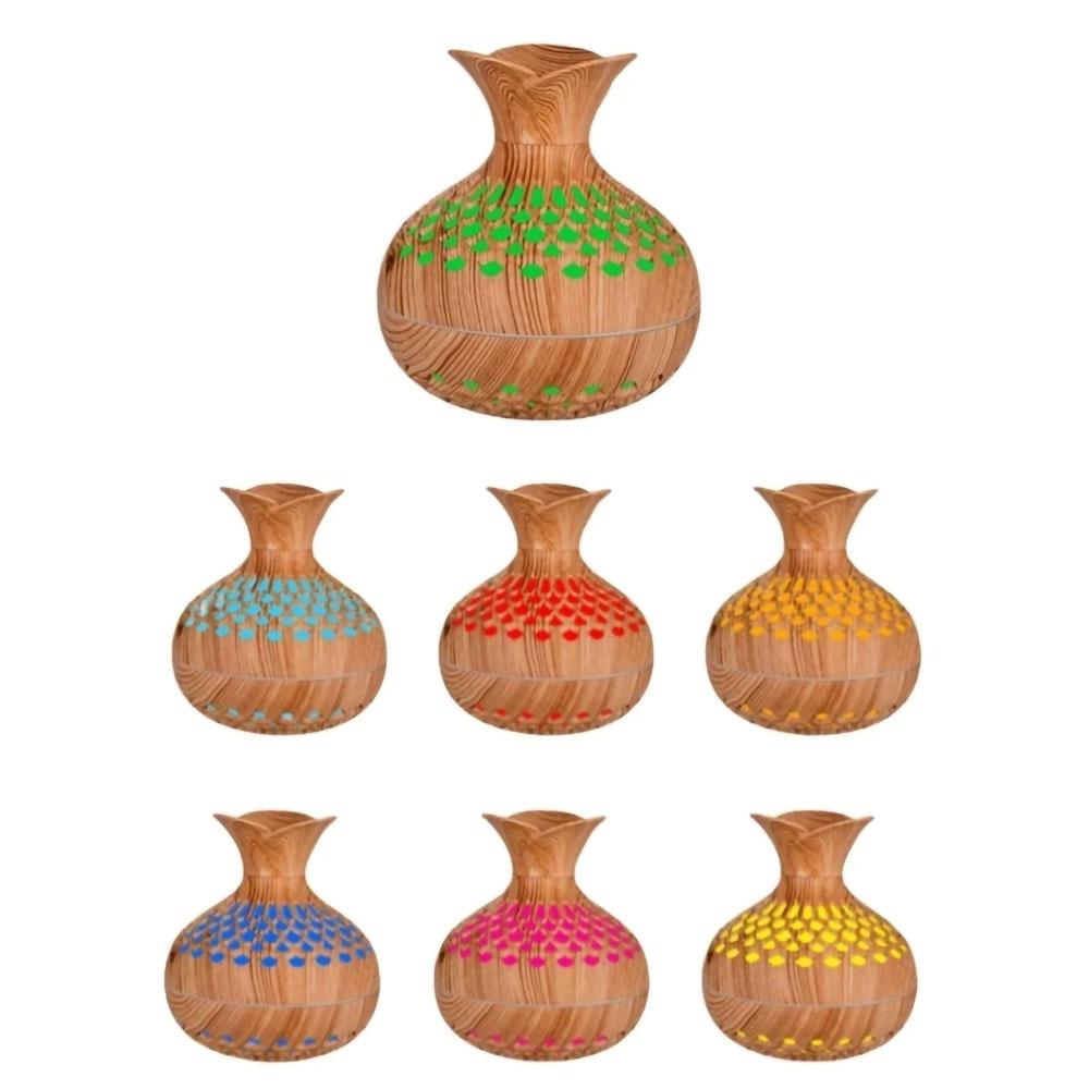 300ml Wood Grain Humidifier USB Aroma Diffuser Atomizer Household Humidifier Hydrating Instrument Desktop 2 Colors Humidifier