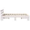 White Bed Frame with Headboard 140 x 200 cm Solid Pine Wood