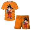 Sommer Herren Japanischer Anime Dragon Ball Kinder T-Shirt und Shorts Zweiteiler Super Mario 3D Gedrucktes Kinder Jungen und Mädchen Set