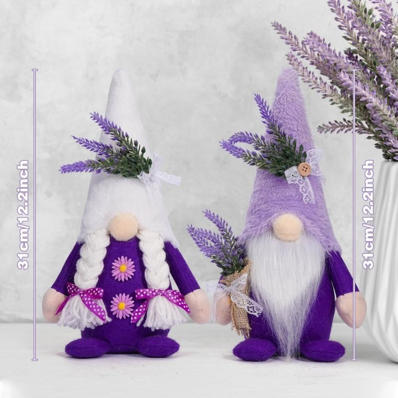 Swedish Dwarfs Lavender Gnomes Figures Plushs Nordic Dwarfs Handmade Plushs Doll Perfect Gift for Women Girl Kids