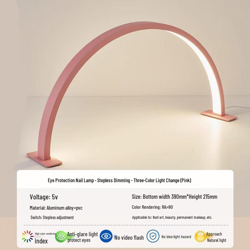 LED Half-Moon Nail Lamp: Curved Eye-Protection Light for Beauty Salons