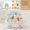 Wooden Ice Cream Cart Playset For Kids Educational Toy Pretend Role Play
