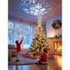 DG-Direct Christmas Tree Topper Lighted with Golden Snowflake Projector, Led Rotating Magic Snowflake, 3D Hollow Glitter Lighted Gold Snow Tree