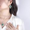 Jewelry Copper Bottom Gold-Plated Simulation Emerald Love Creative Fringe Diamond Set Main Stone 10 * 12 8 * 10