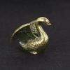 New Brass Swan Small Ornament Retro Animal Statues Mini Home Office Desktop Statues Decoration Tea Tasting Pet Crafts Series