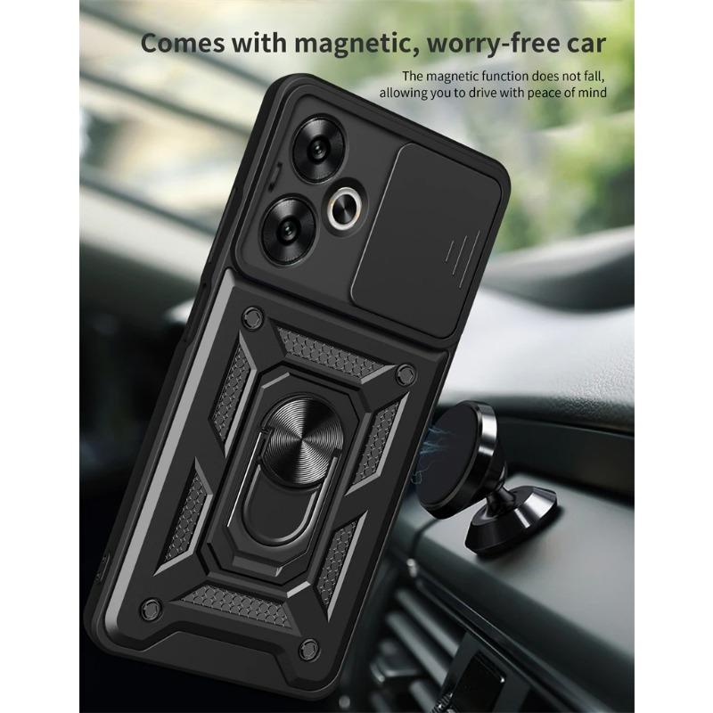 For Xiaomi Redmi 13C 5G Case Slide Camera Armor Phone Case For Xiaomi Redmi 13C 13 C Redmi13C 5g Magnetic Ring Holder Back Cover