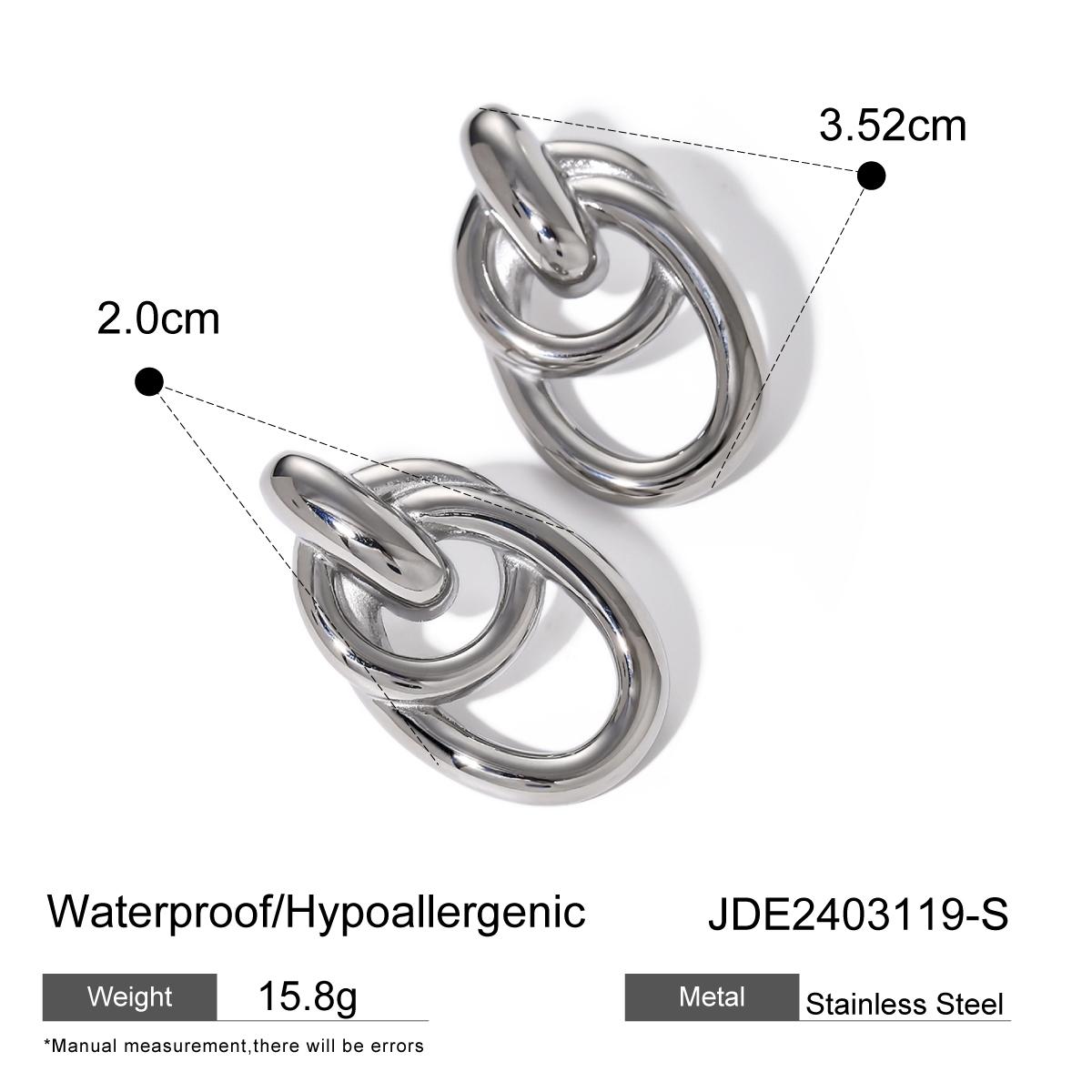 

Высококачественные золотые серьги-гвоздики из нержавеющей стали, простые металлические стильные ювелирные изделия для женщин, водонепроницаемые женские украшения