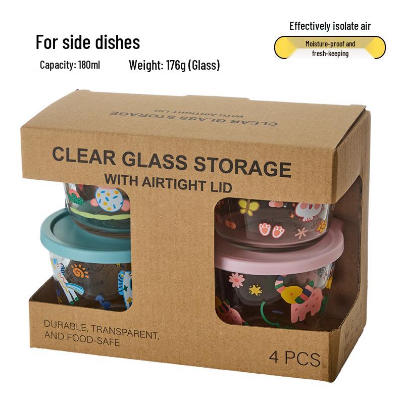 Food-Grade Transparent Glass Jar with Lid for Kimchi, Pickled Vegetables, Grains, Fruits, and Vegetables