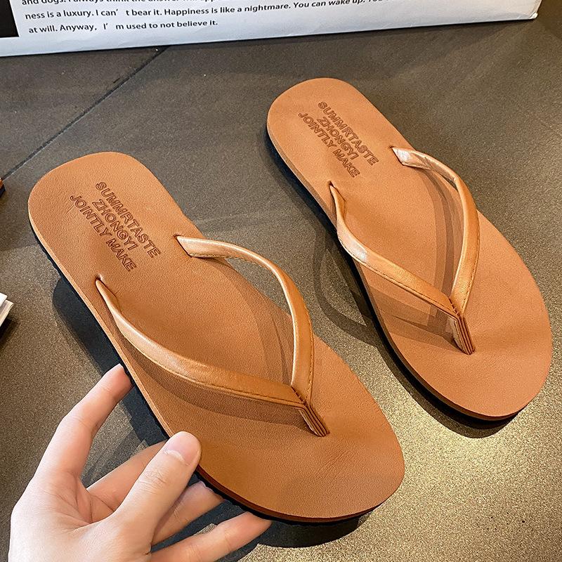 Fashion New Summer Non Slip Comfortable EVA Sole Soft Slippers Men's Flip Flops for Beach Daily 2026 Lovers Slipper Shoes Home