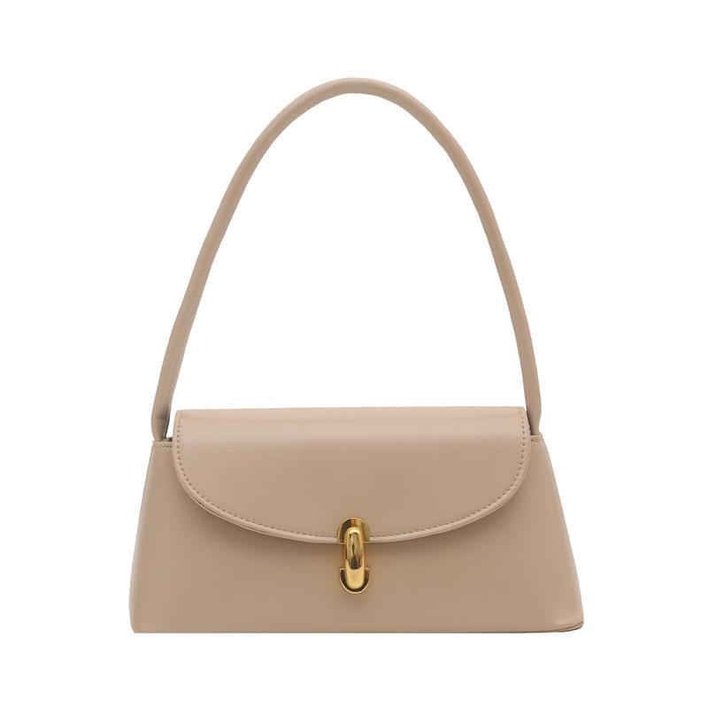 Shoulder bag Female messenger bag Baguette underarm bag Simple lock shoulder bag