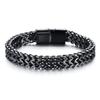 Stainless Steel European and American Fashion Punk Mens Fashion Forward and Reverse Chain Bracelet Magnet Buckle Alloy Bracelet