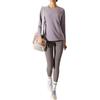 Anta Running Series Fitness Raglan Pullover Knitted Long Sleeve T-Shirt Women Tops Purple 962535405-5