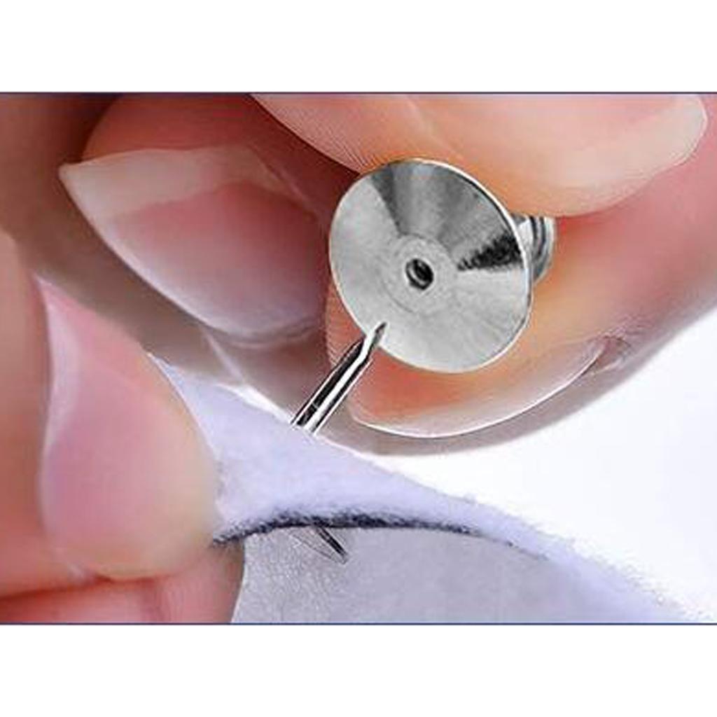 10 Pieces/Set Metal Pins Keepers Pin Backs Locking Clasp for Jewelry Replacement