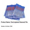 Assorted Electroplated Diamond Files: Flat, Square, Triangular, Semi-Circular, Size 3*140