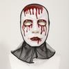 Scary Halloween Masque Realistic Horror Blood Masque Creepy White Cosplay Masque for Halloween Masquerade Party Costume Accessory