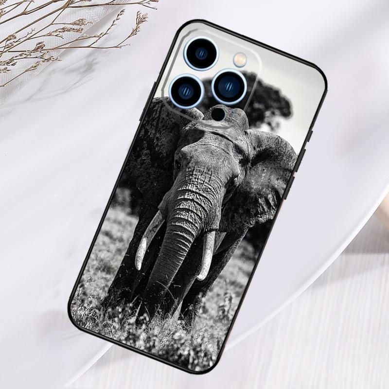 Wild Elephant Head Phone Case For iPhone 17 Pro Max 15 14 13 12 11 16 Pro Max Plus 12 13 Mini 16e 17 Air Cover