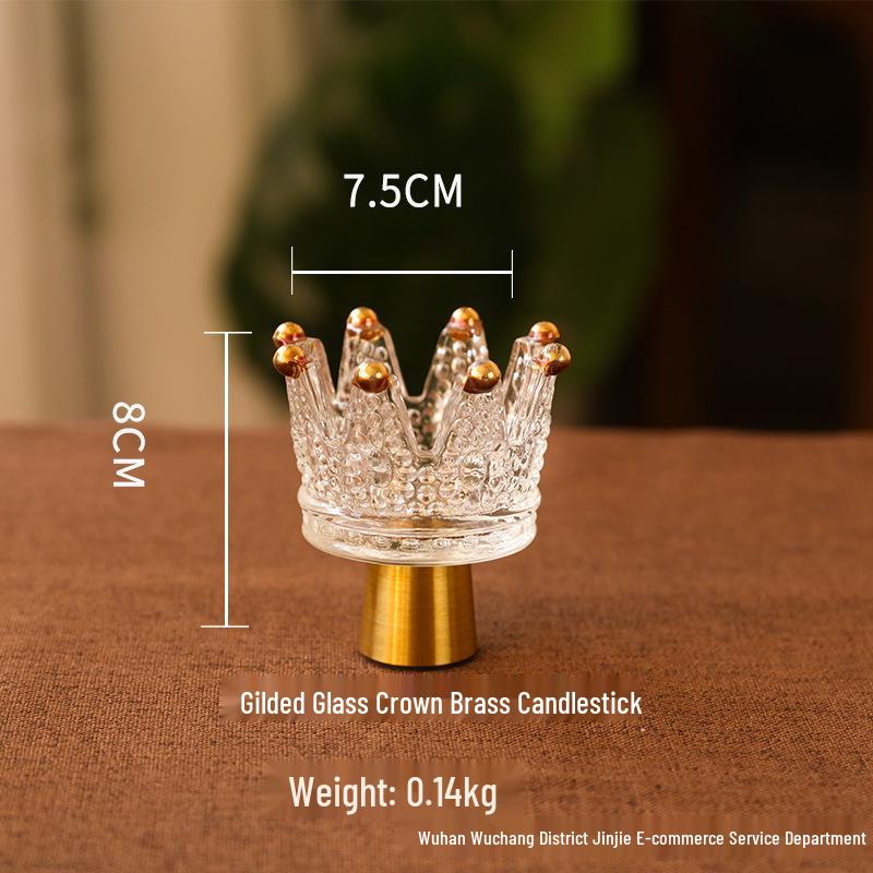 Luxury Glass Candle Holder for Romantic Dining Table Decor