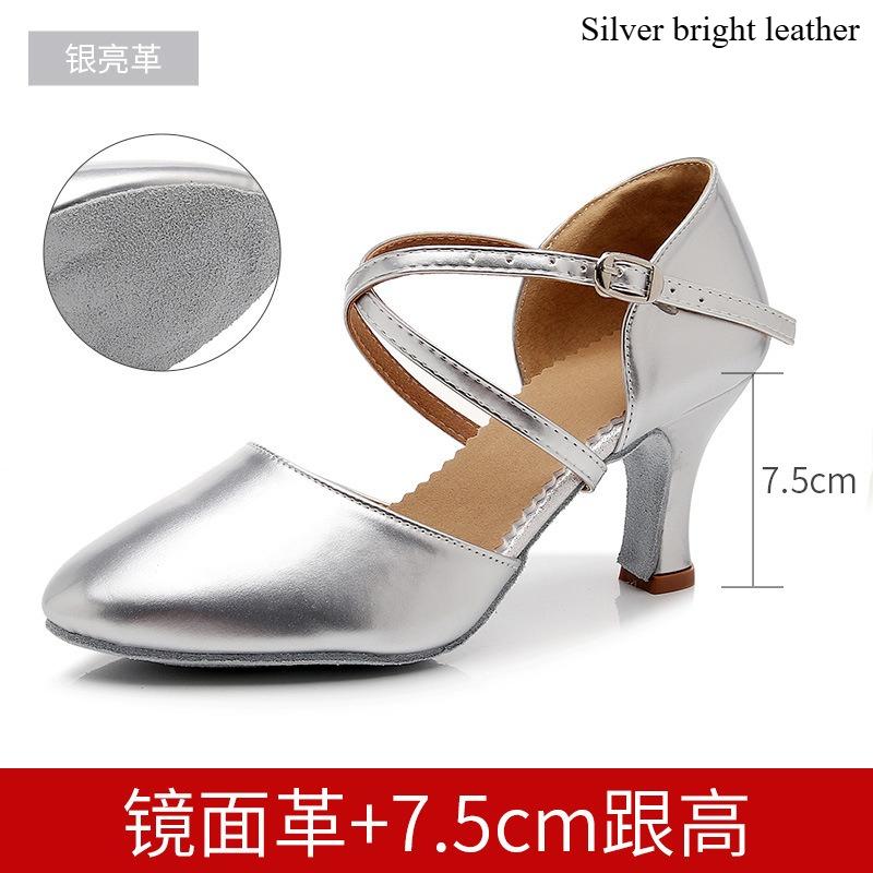 Women Dance Shoes Latin Party Tango Jazz Elegant Dancing Shoes Lace-up Suede Sole Closed Toe Microfiber Leather 7 Colors
