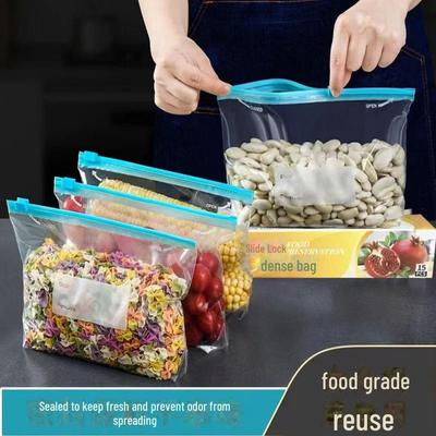 Sacchetto spesso per alimenti con chiusura a scorrimento per congelatore e cereali