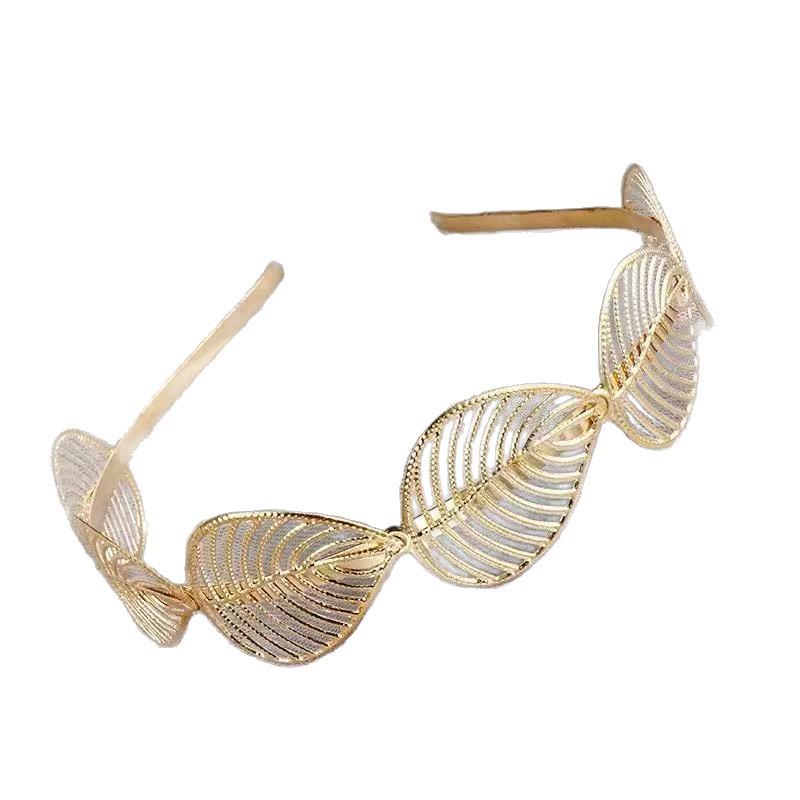 European & American Court Style Floral Metal Pearl Headband