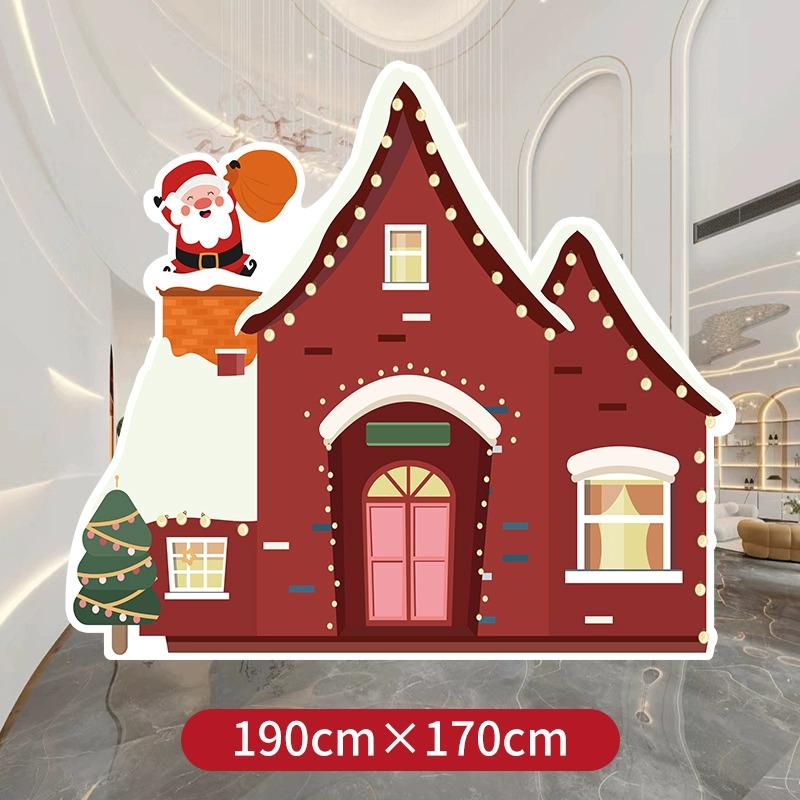 Festliche Weihnachtsszene Anordnung: Einkaufszentrum Event Dekoration mit Ballonkunst und Hintergrund