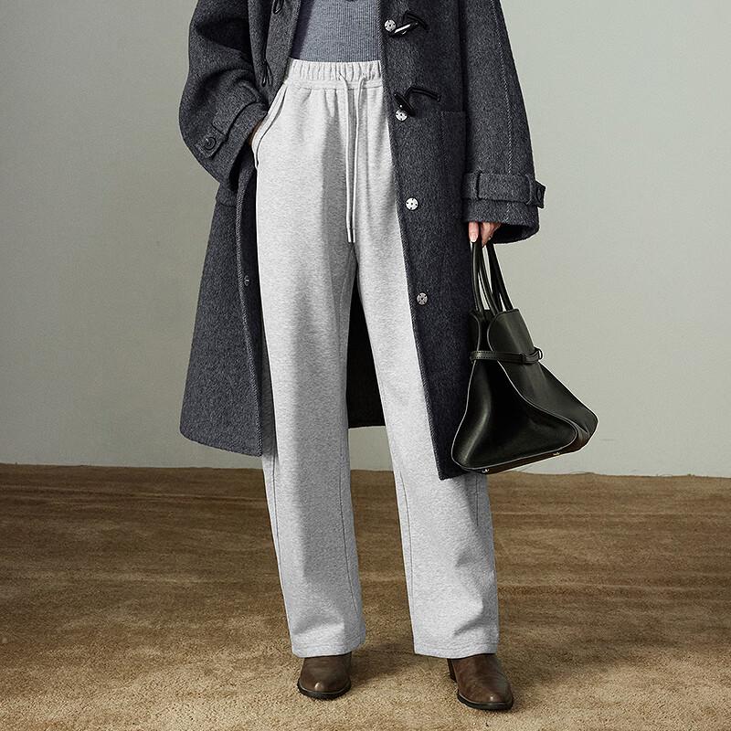 Chuyu Women's 2025 Winter Plush-Lined Loose Drape Casual Pants