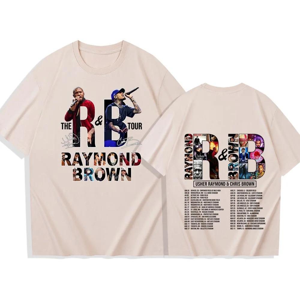 2026 Summer Fashion Trendy Tee Chris Brown and Usher Tour Tshirt Unisex Women Harajuku Short Sleeve Oneck Casual Shirt Streetwear