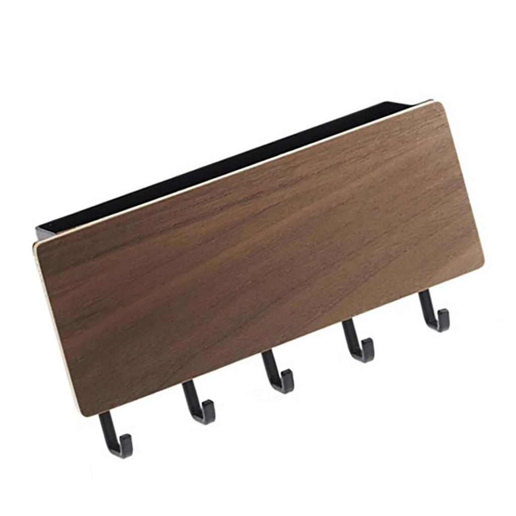 Hallway Wall Holder Wooden Punch Multifunctional Key Holder for Bag Hat Scarf