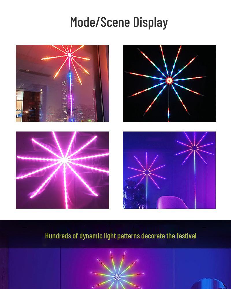 5V Dreamcolor RGB LED Feuerwerkslichter: Bluetooth Soundgesteuert, APP-fähiger Musikrhythmus-Umgebungsstreifen.