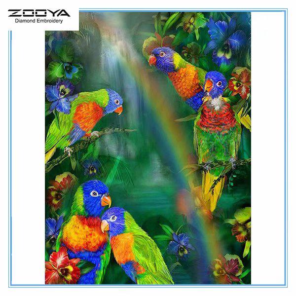 

ZOOYA DIY 3D Алмазная вышивка крестиком домашний декор попугай