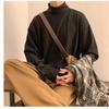 Men's Loose-Fit Semi-High Neck Long-Sleeve Base Layer Sweatshirt for Spring and Autumn