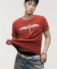 LANARCHIVE [0138] Antique Cross Wing Short Sleeve T-Shirt - Red