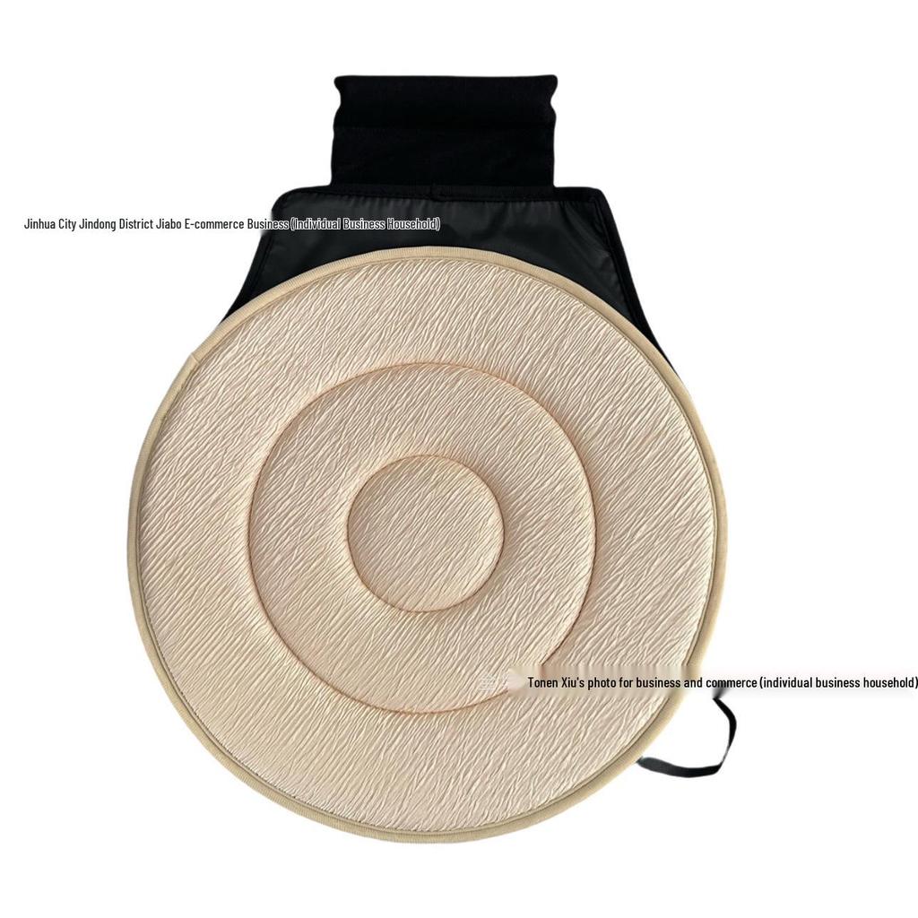 Rhombus Rotating Car Seat Cushion for Elderly and Pregnant Women - Universal Double Ring Design for All Seasons