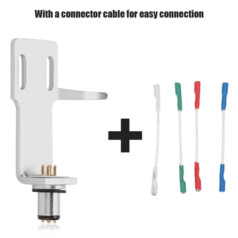 Complete Set with 4 Cables Phono Cartridge Headshell Record Player Kit  for Turntable Player