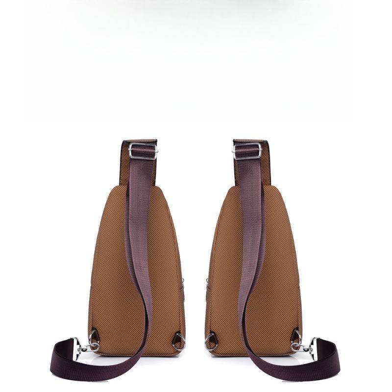 New Multi-Functional Men's Chest Bag PU Leather Crossbody Bag, Large Capacity Shoulder Bag,for Phone, Power Bank & Keys