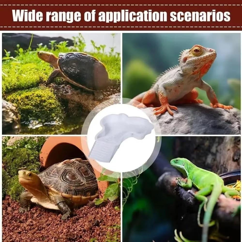 Anti-Slip Base Turtle Soaking Tub with Ramp Turtle Water Pool Reptile Bathing Pool  For Tortoise