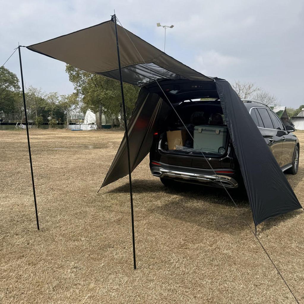 Portable Car Rear Tent/ Camping Tarp/ Universal Waterproof and Windproof SUV Car Trunk Tent/ Tailgate Tent/ SUV Sunshade