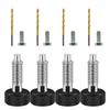 Pack of 4 M6 Knurled Handle Quick Releases Pin Stainless Steel Spring Plunger Locking Screw for Industrial Use