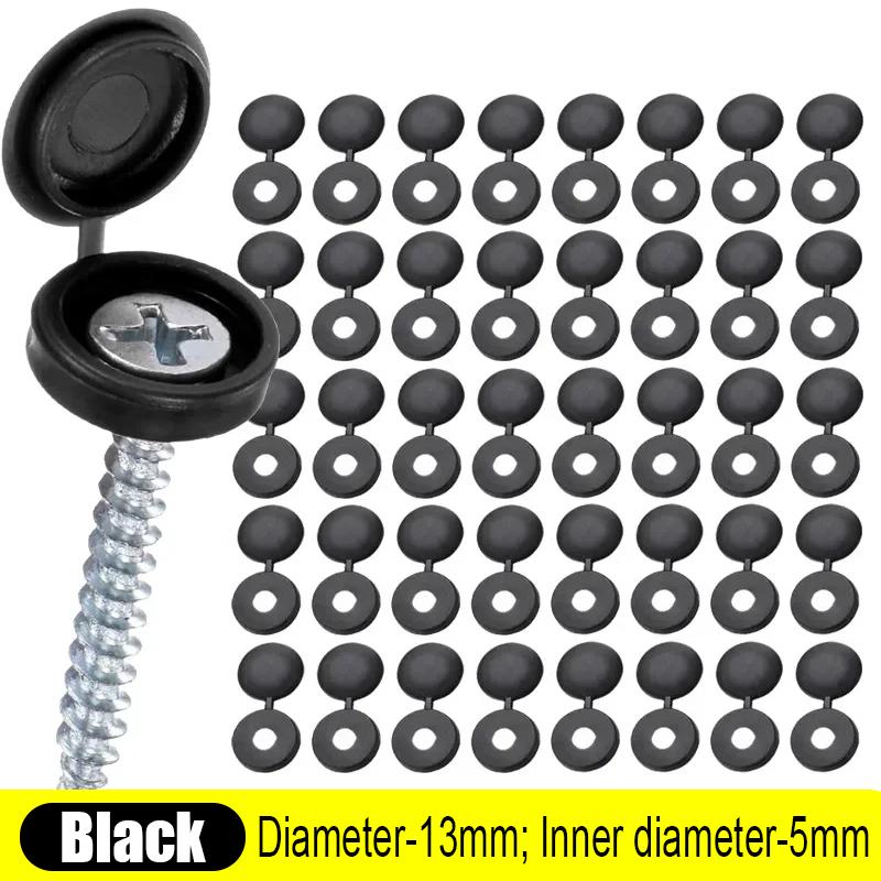 1000/100pcs Plastic Nails Screw Caps Decoration Covers Car Nut Nails Self-tapping Screws Protection Cover Furniture Hardware