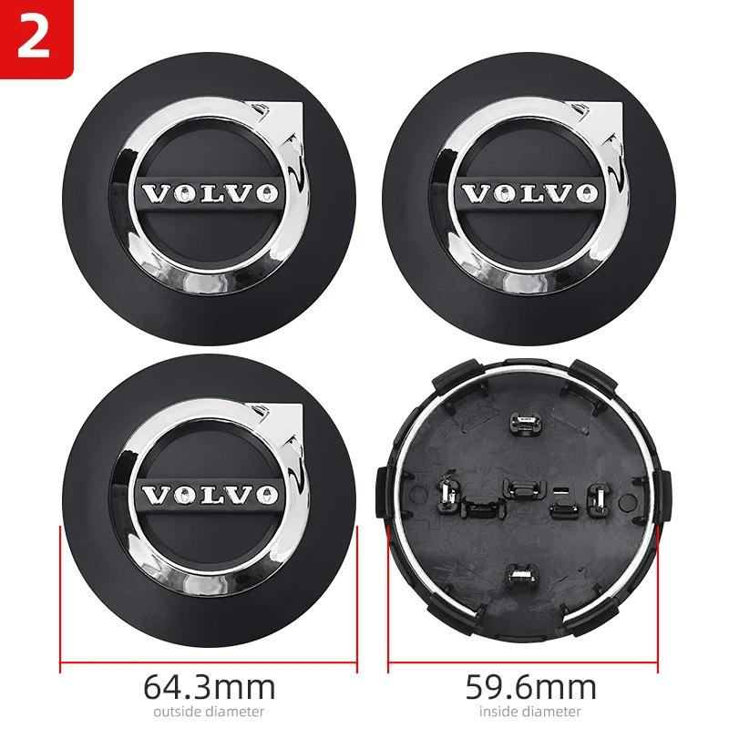 4 Stück 64MM Auto Radnabenkappen Nabenkappe Emblem Auto Zubehör für Volvo Rdesign AWD C30 C70 S40 S60 S70 S80 S90 V40 V50 XC60