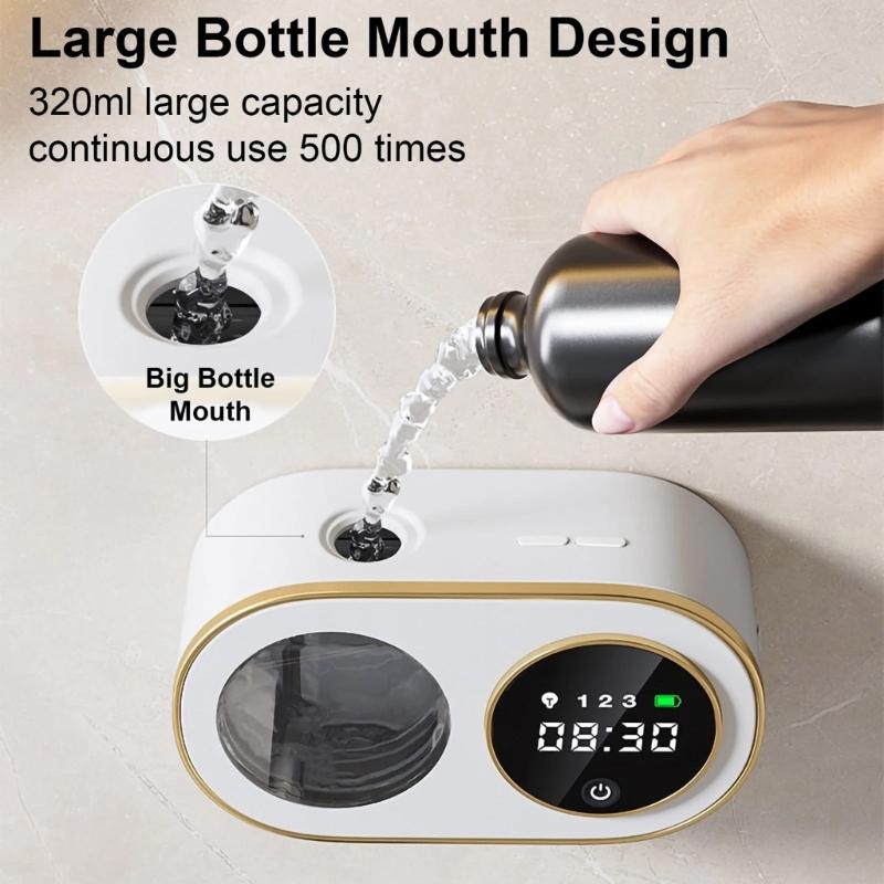 Automatic Soap Dispenser Touchless Foaming Hand Cleaner Wall Mount Rechargeable Device Perfect for Bathroom and Kitchen