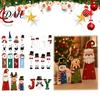 Christmas Tiered Tray Decor Wooden Decor, Santa Reindeer Snowman Figurines Rustic Home Decorations for Holiday Tabletop And Ornament Displays Seasonal