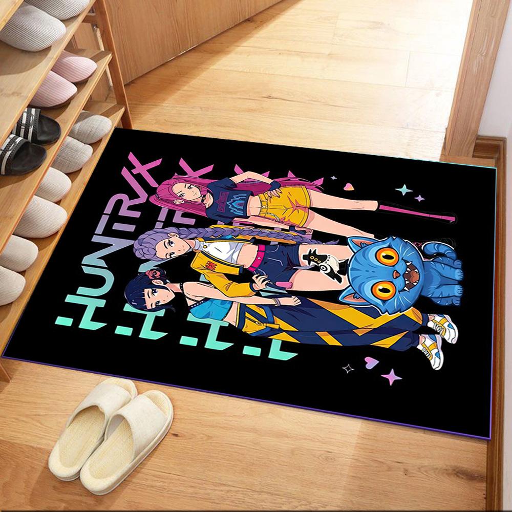 Huntrx: Future Bass Vibes Square rugs are a great choice for living rooms, bedrooms, home décor, and as gifts.