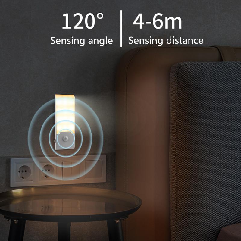 Motion Sensor LED Night Light Rechargeable Night Lamp Bedside Portable Kitchen Cabinet Night Lights for Bedroom Stairs Hallway