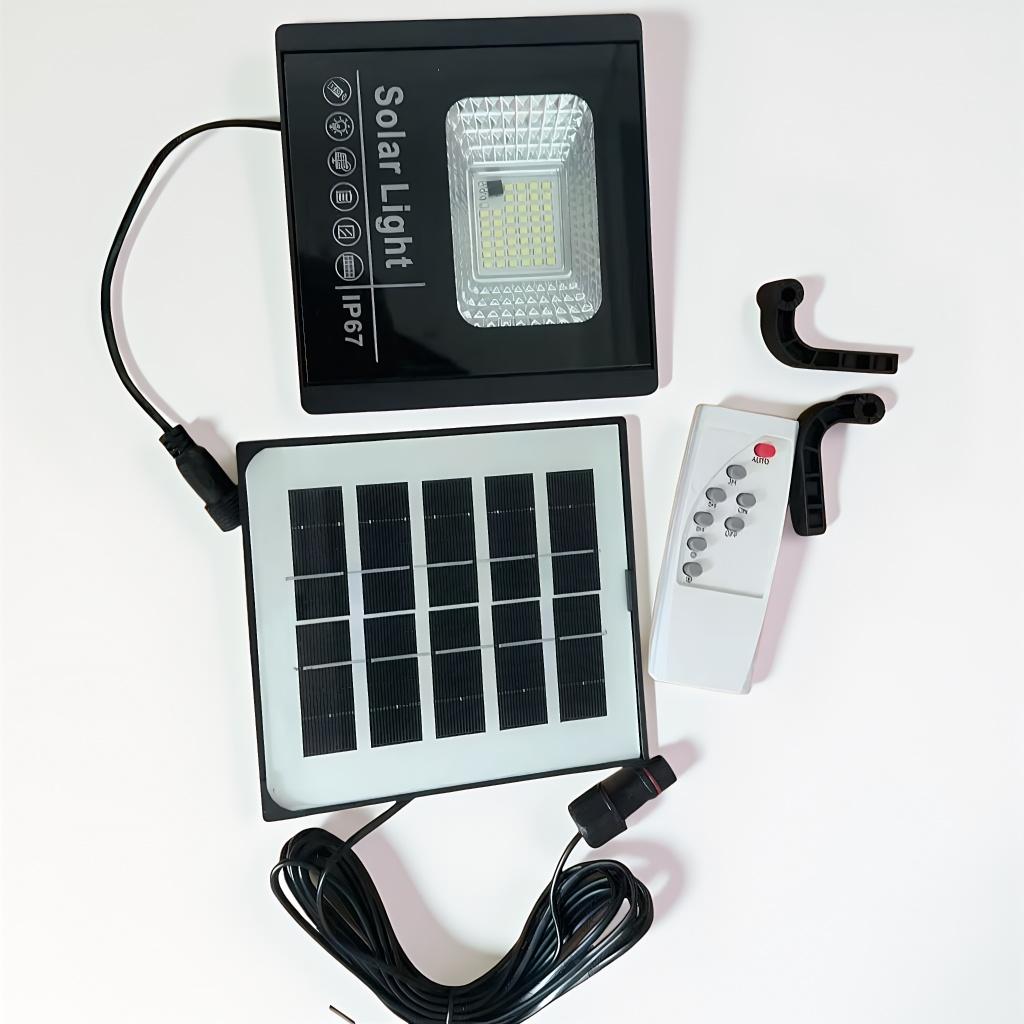 Solar Flood Light: 100W Waterproof LED High Brightness Spotlight with Remote for Yard