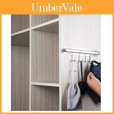 Modern Metal Clothes Organizer With 4 Hooks For Closet Storage And Clothing Hangers