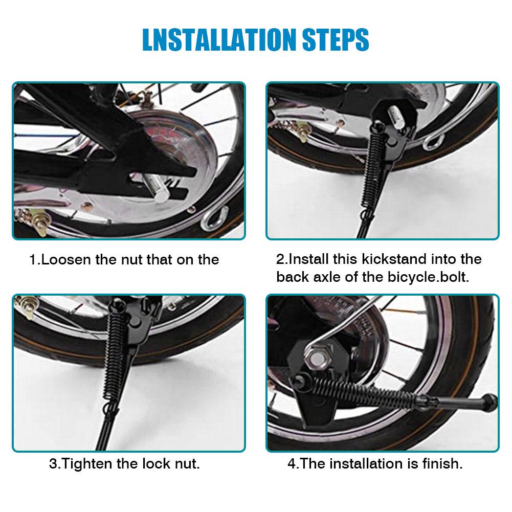 TecUnite Bike Kickstand Kids Bicycle Kickstand Single-Side Stand Folding Bicycle Stand Support Rear Mount for Kids Bike TecUnite Bike Kickstand Kids Bicycle Kickstand Single-Side Stand Folding Bicycle Stand Support Rear Mount for Kids Bike